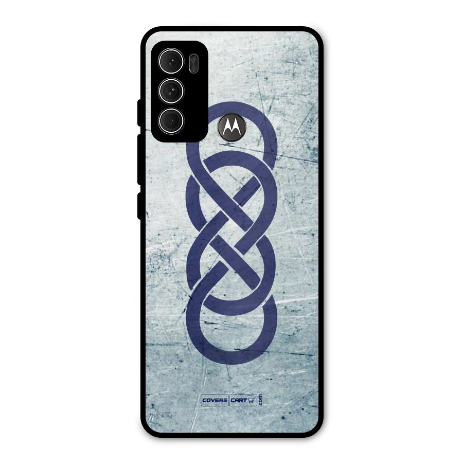 Double Infinity Rough Metal Back Case for Moto G60