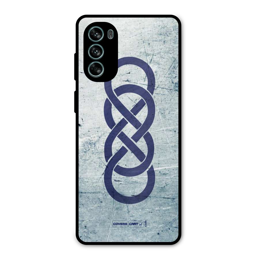 Double Infinity Rough Metal Back Case for Moto G62