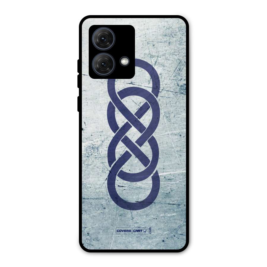Double Infinity Rough Metal Back Case for Moto G84