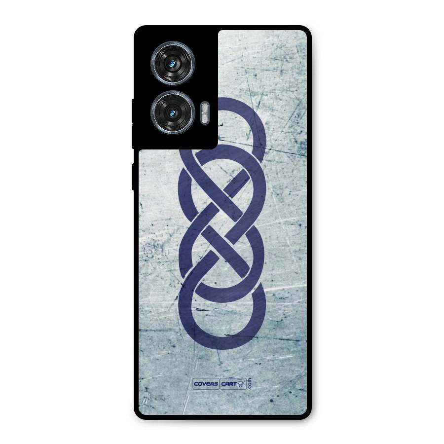 Double Infinity Rough Metal Back Case for Motorola G96