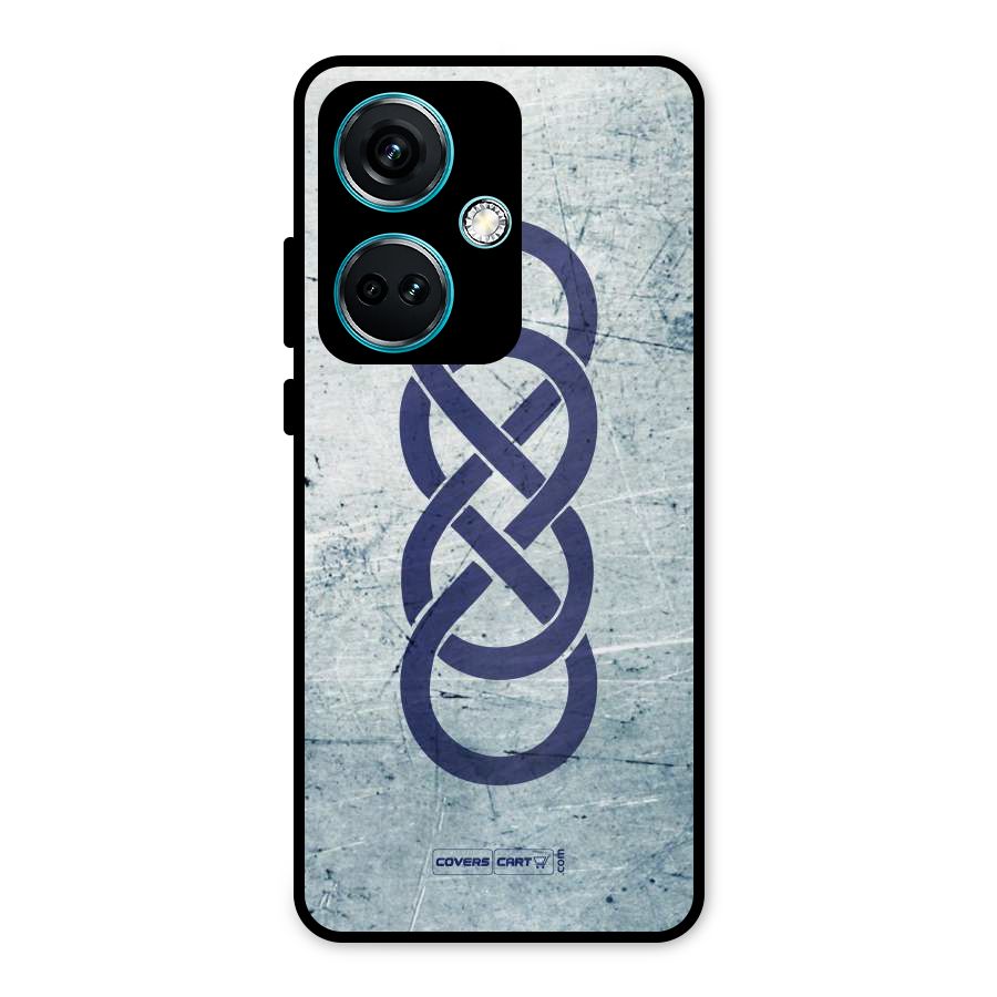 Double Infinity Rough Metal Back Case for OnePlus Nord CE 3 5G