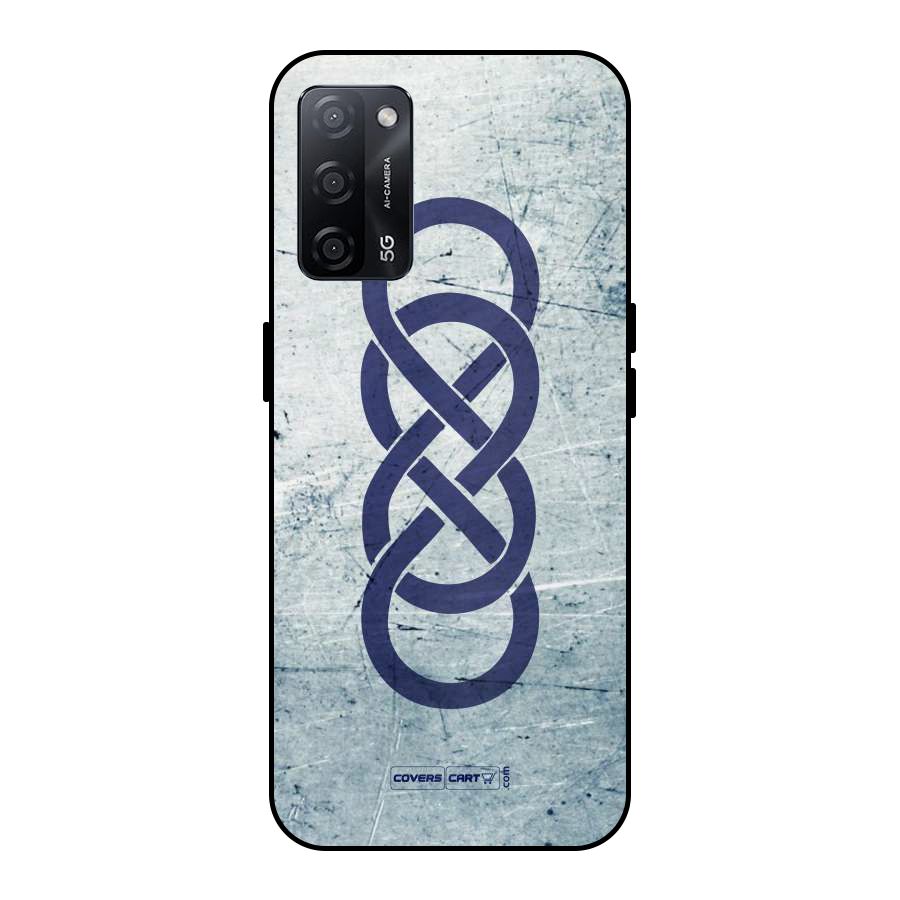 Double Infinity Rough Metal Back Case for Oppo A53s 5G