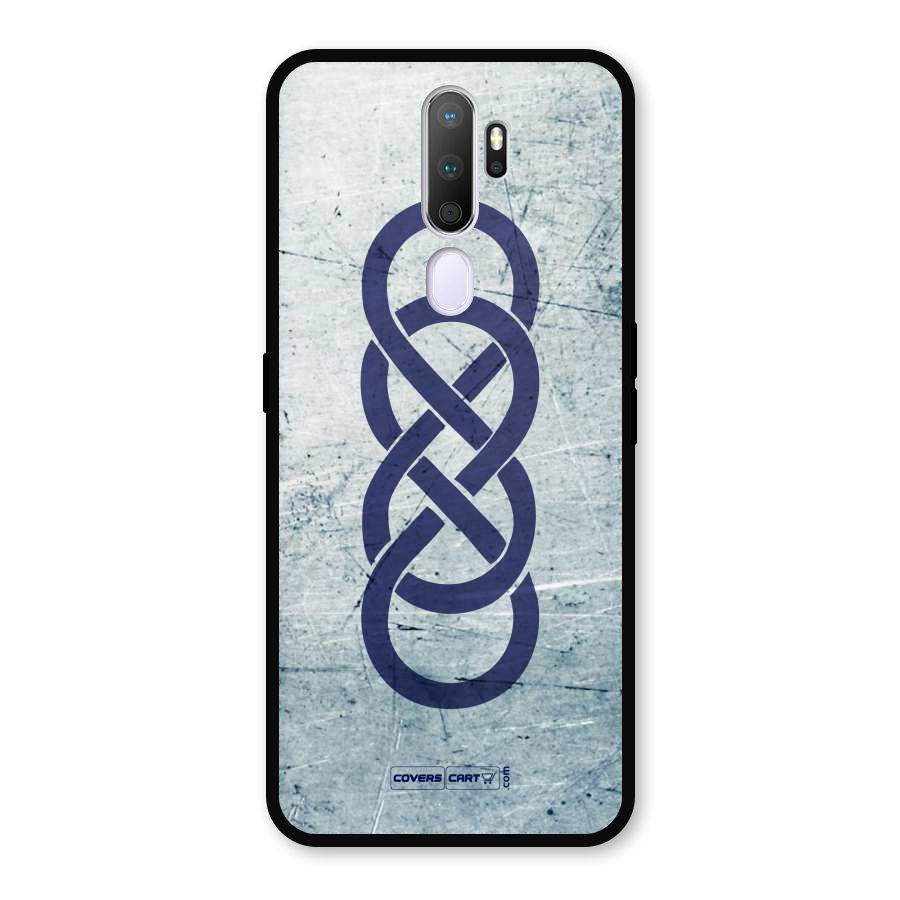 Double Infinity Rough Metal Back Case for Oppo A5 (2020)
