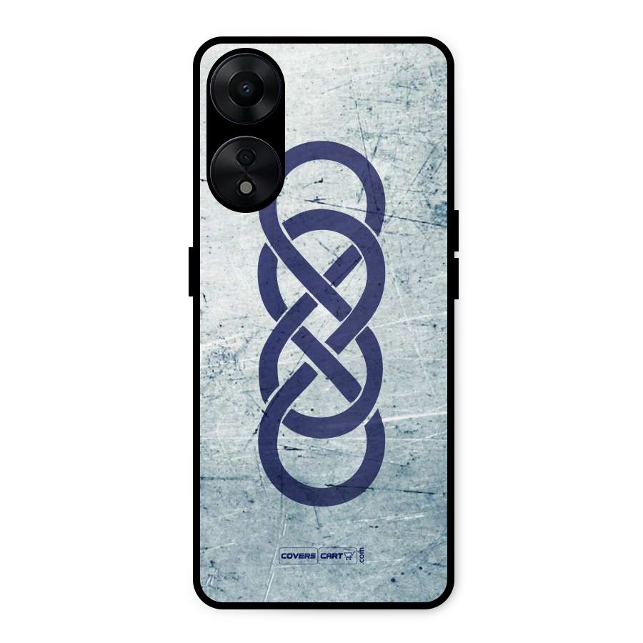 Double Infinity Rough Metal Back Case for Oppo A78 5G