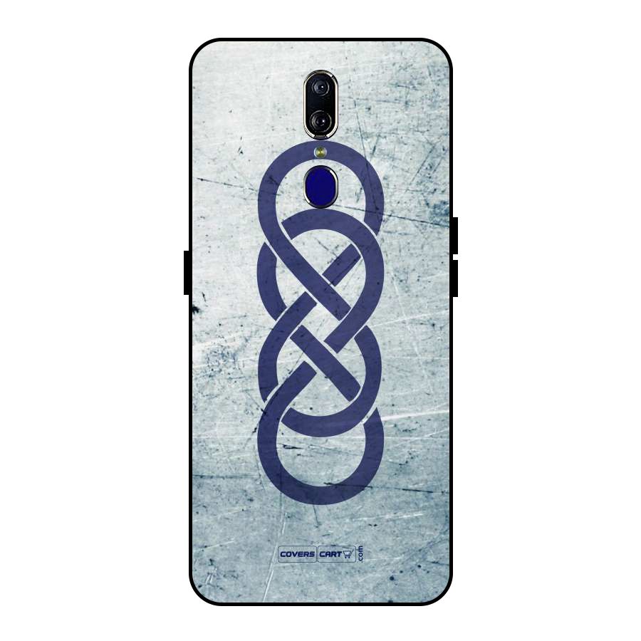 Double Infinity Rough Metal Back Case for Oppo F11