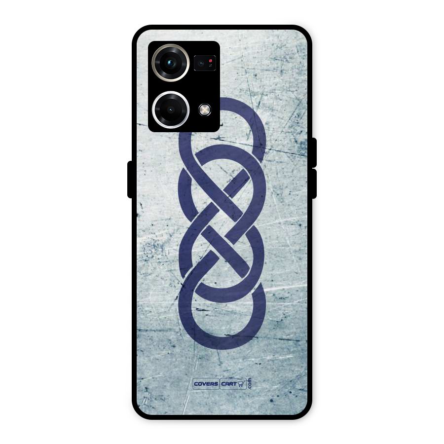 Double Infinity Rough Metal Back Case for Oppo F21 Pro 4G