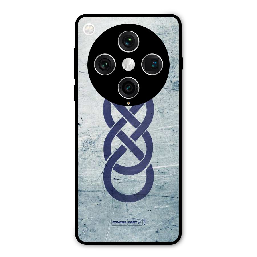Double Infinity Rough Metal Back Case for Oppo Find X8 Pro