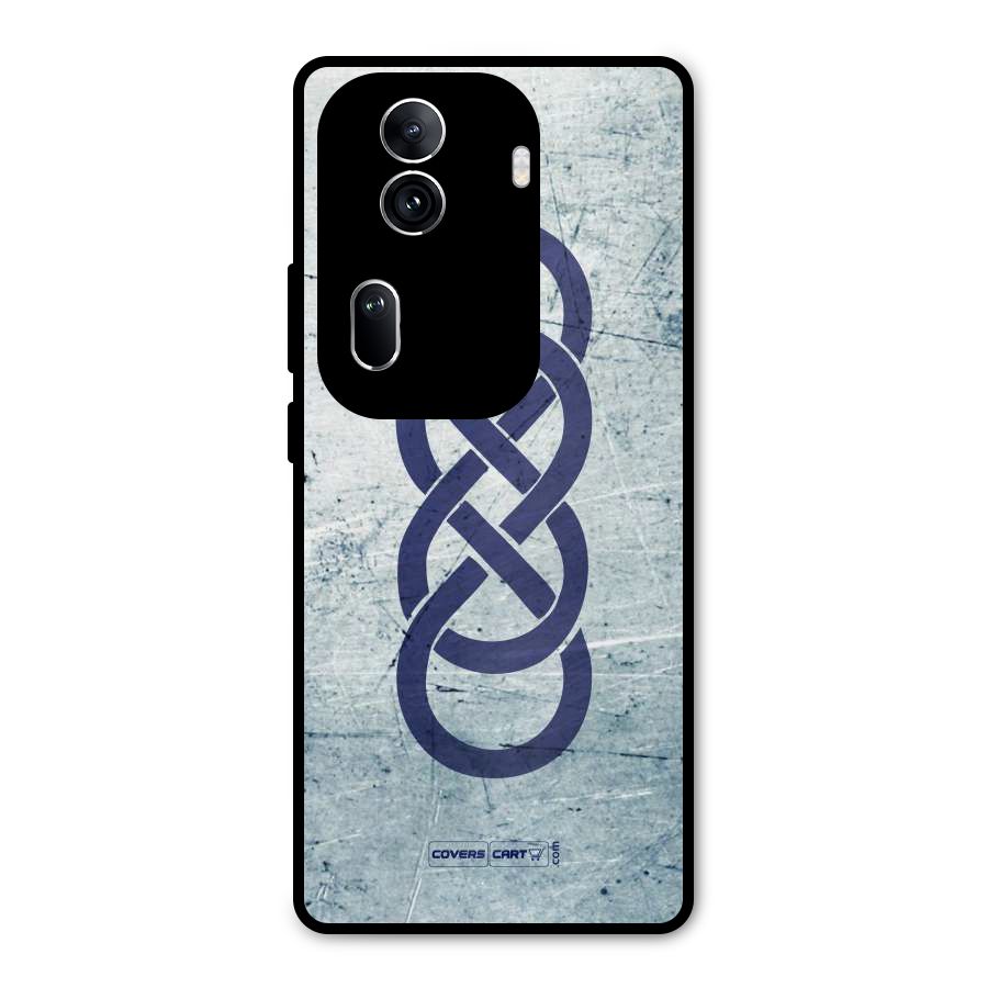 Double Infinity Rough Metal Back Case for Oppo Reno11 Pro 5G