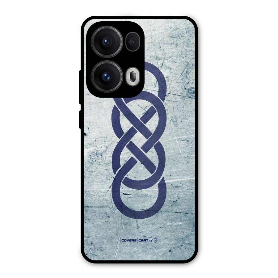 Double Infinity Rough Metal Back Case for Oppo Reno13 Pro