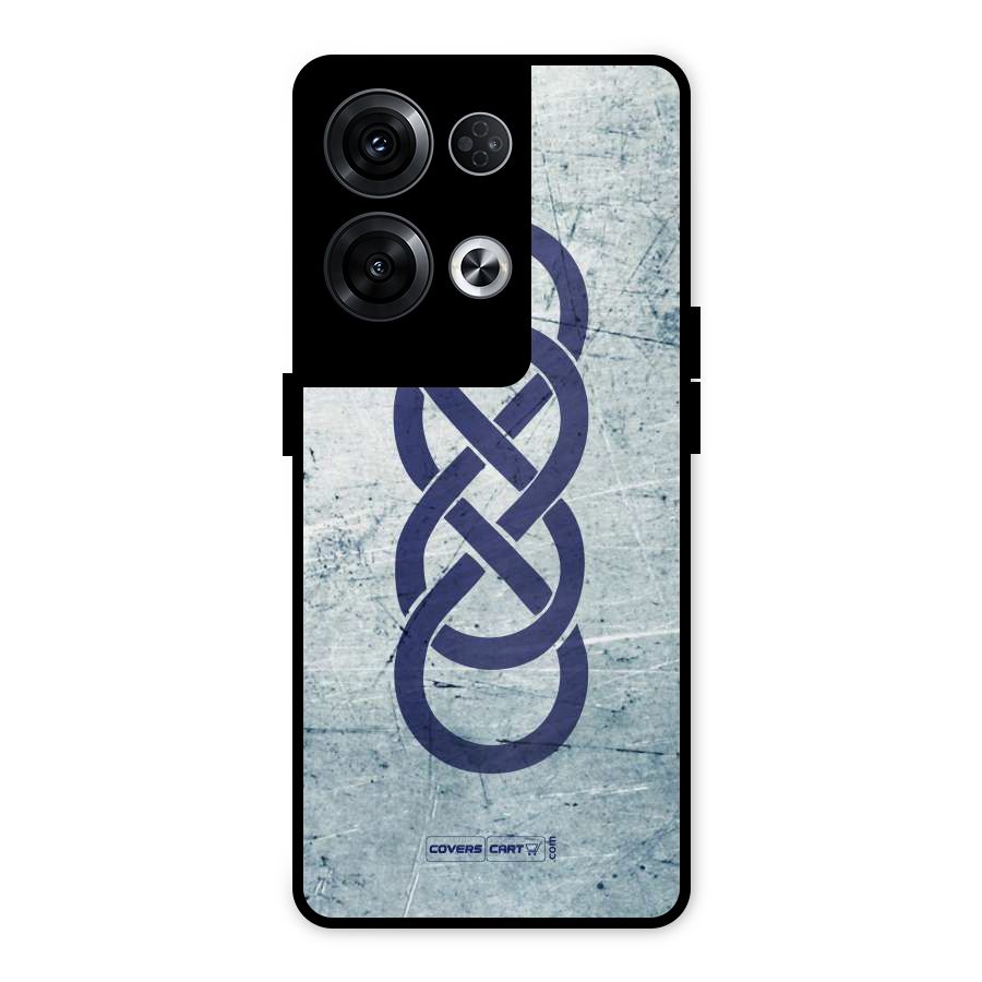 Double Infinity Rough Metal Back Case for Oppo Reno8 Pro 5G