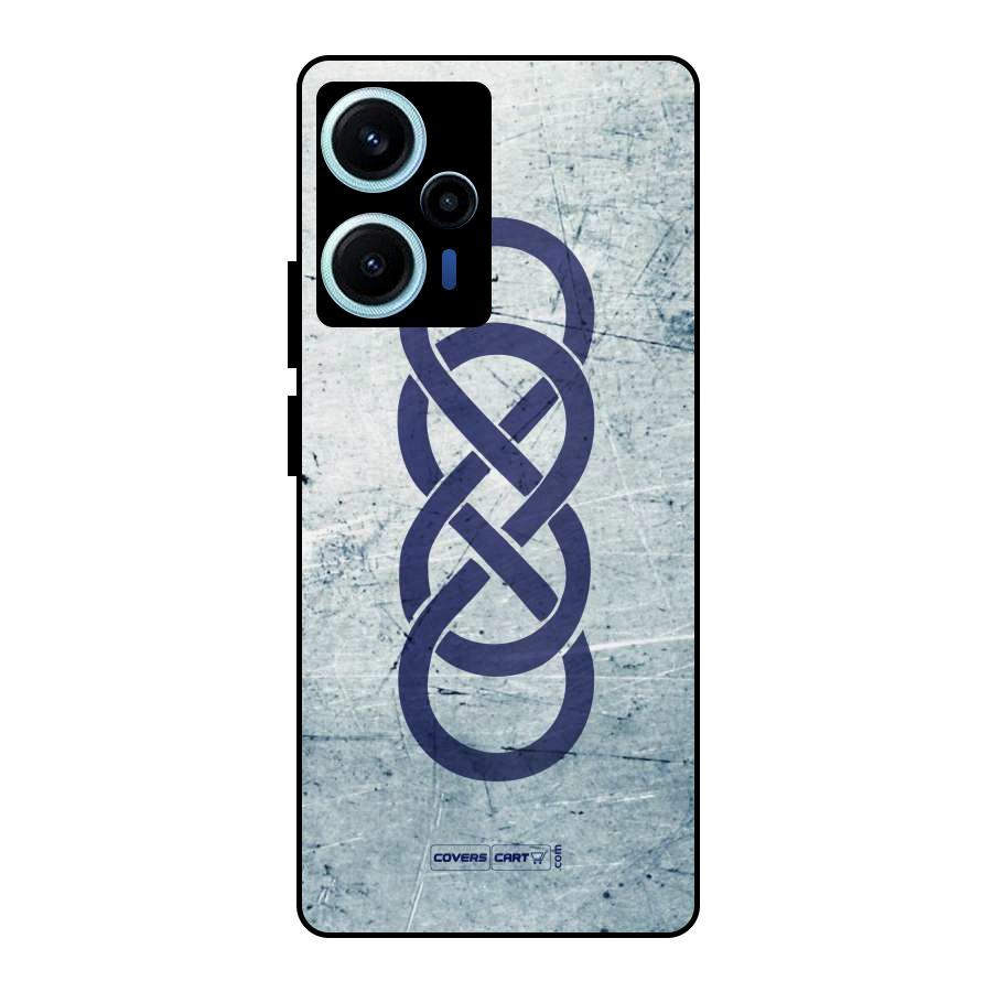 Double Infinity Rough Metal Back Case for Poco F5