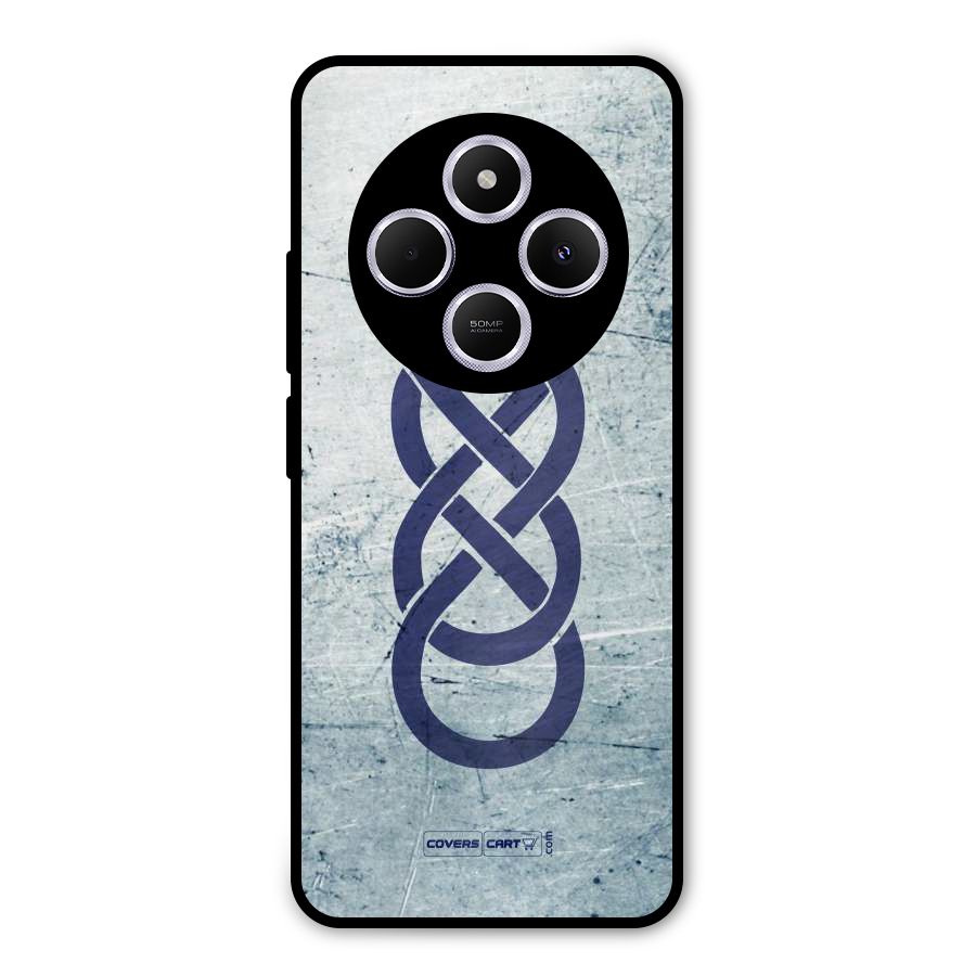 Double Infinity Rough Metal Back Case for Poco M7