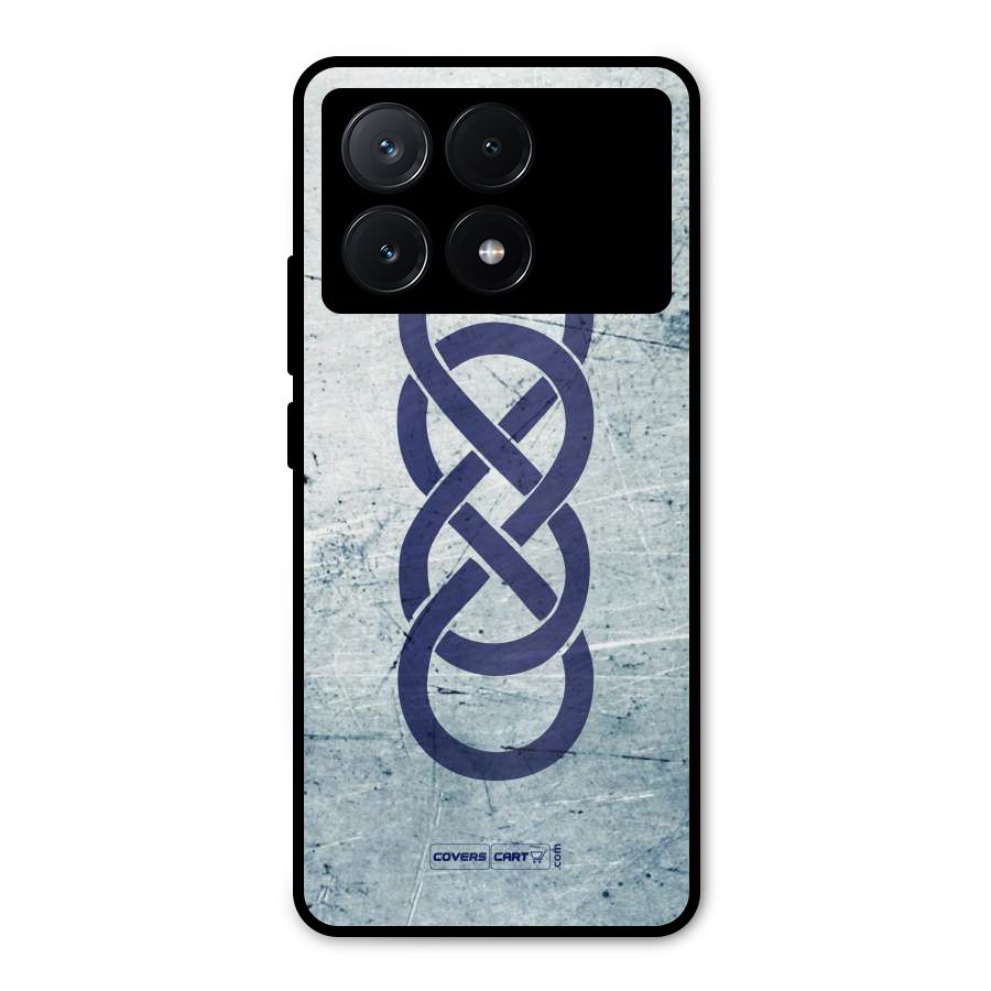 Double Infinity Rough Metal Back Case for Poco X6 Pro