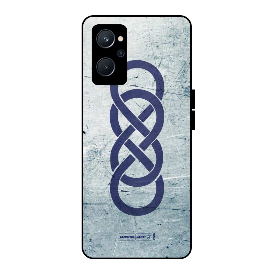 Double Infinity Rough Metal Back Case for Realme 9i 5G