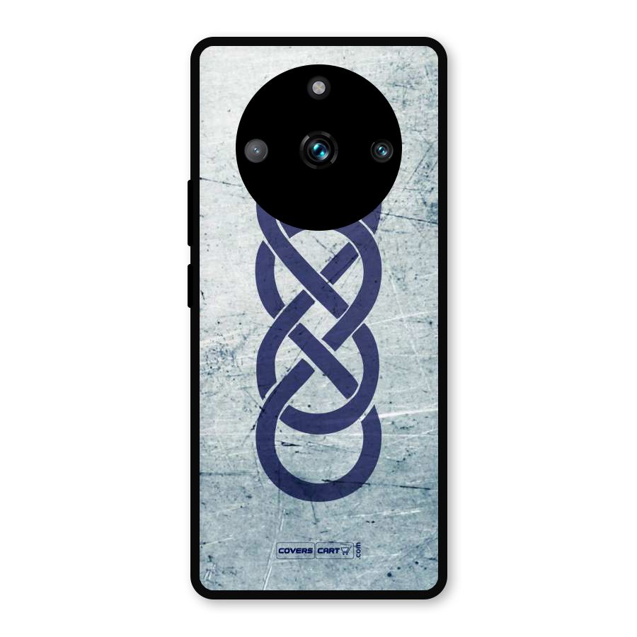 Double Infinity Rough Metal Back Case for Realme Narzo 60 Pro