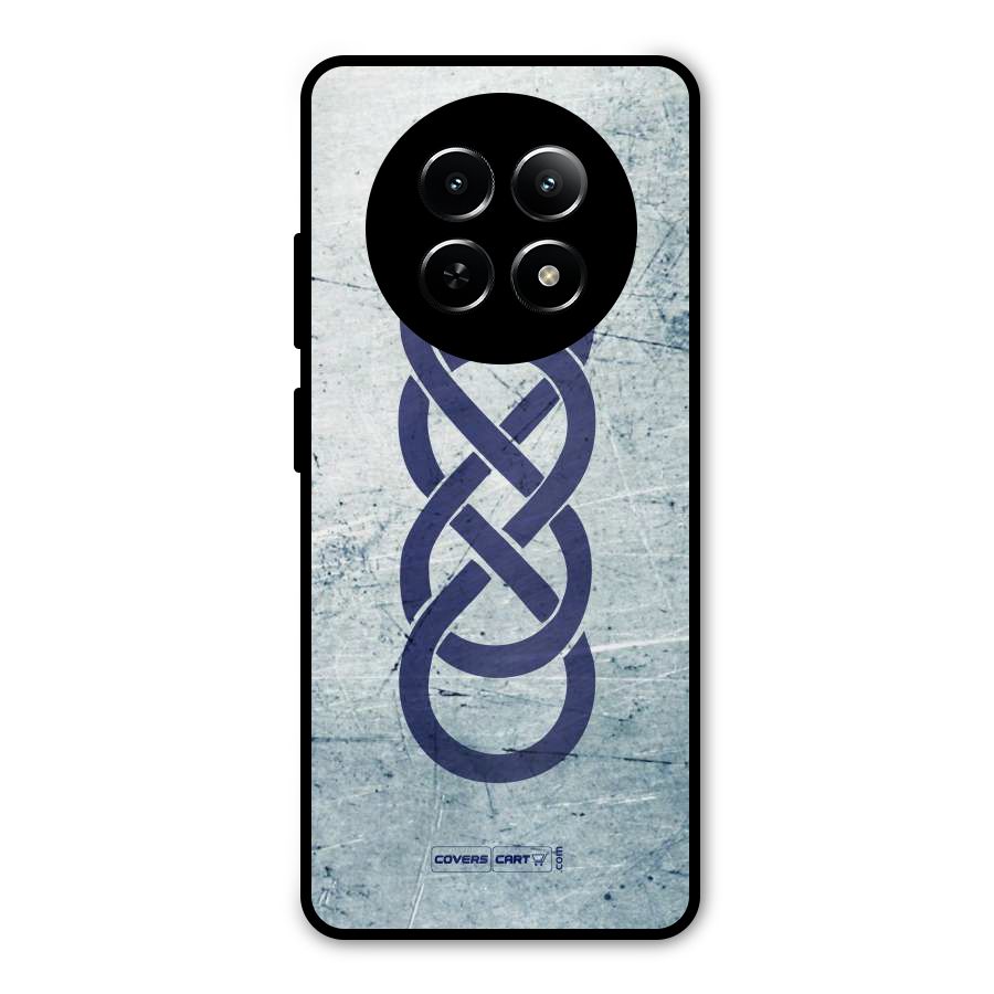Double Infinity Rough Metal Back Case for Realme Narzo 70x 5G