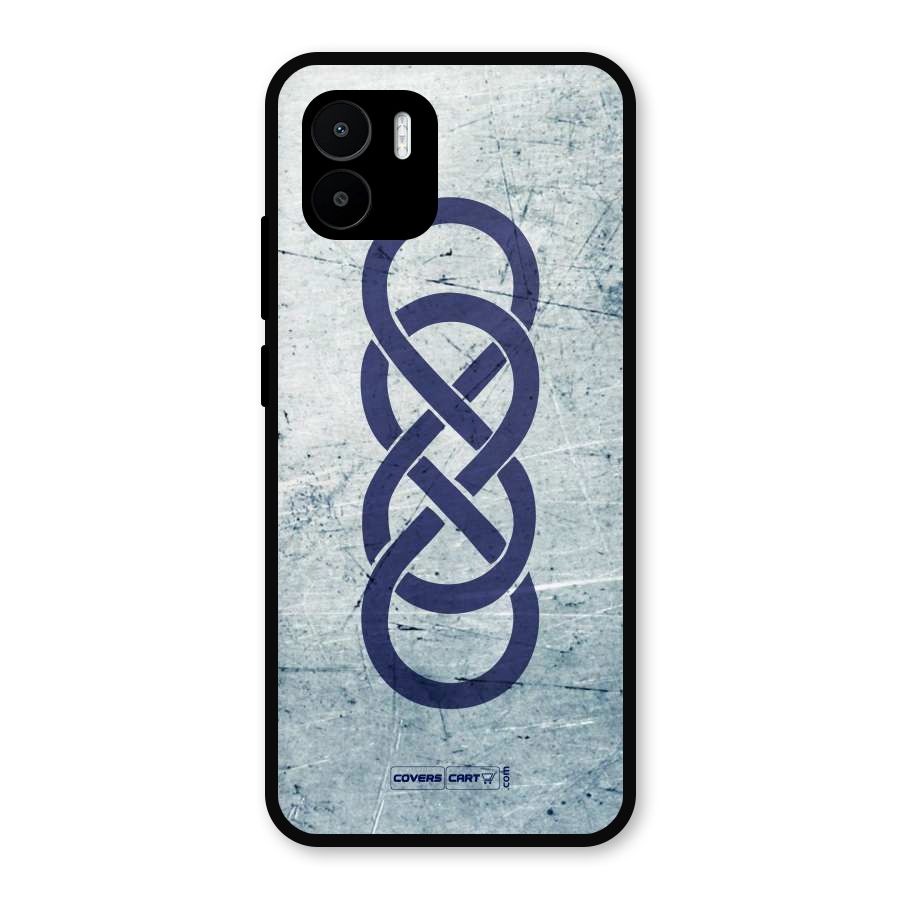 Double Infinity Rough Metal Back Case for Redmi A1