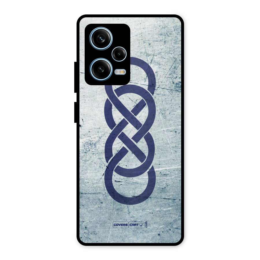 Double Infinity Rough Metal Back Case for Redmi Note 12 Pro