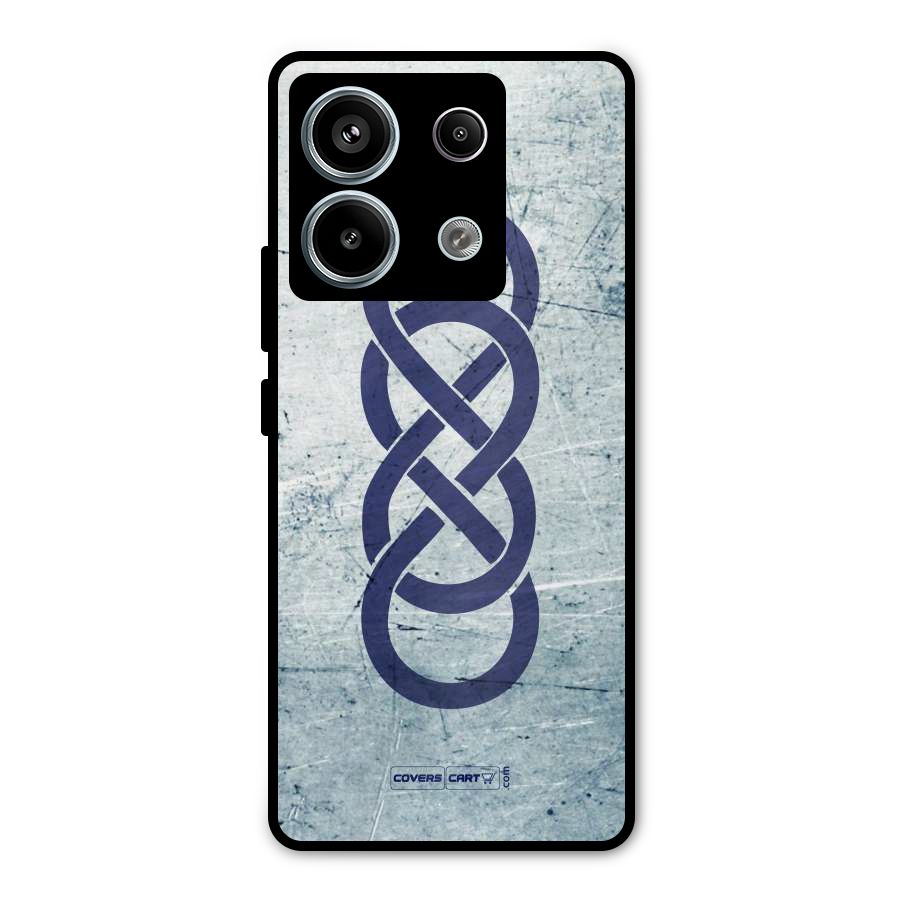 Double Infinity Rough Metal Back Case for Redmi Note 13 Pro 5G