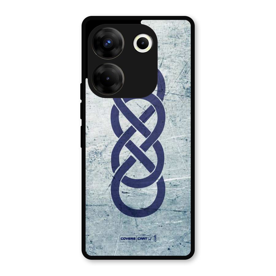 Double Infinity Rough Metal Back Case for Tecno Camon 20