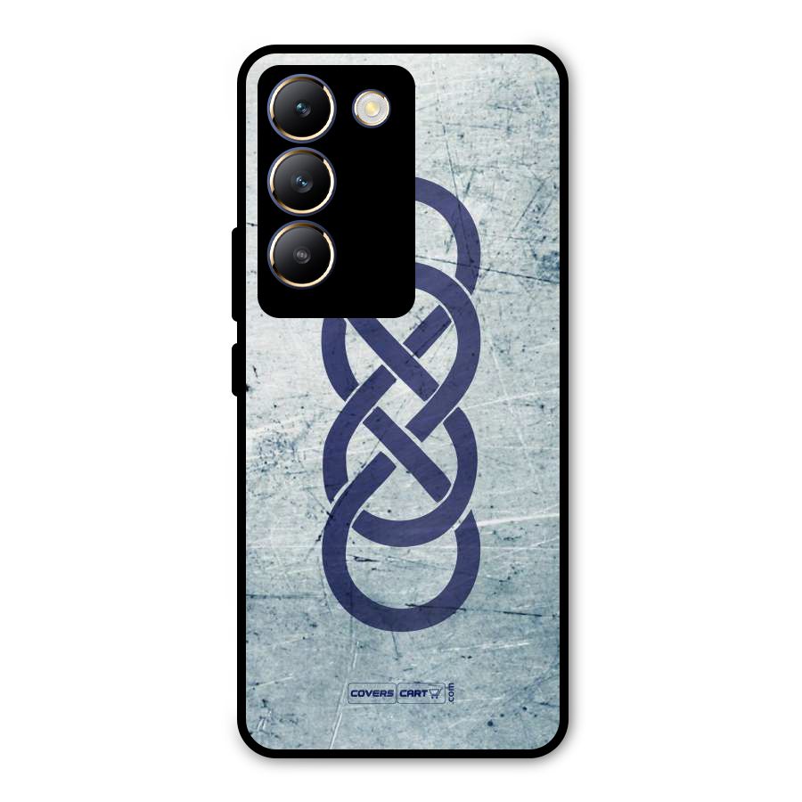 Double Infinity Rough Metal Back Case for Vivo T3 5G