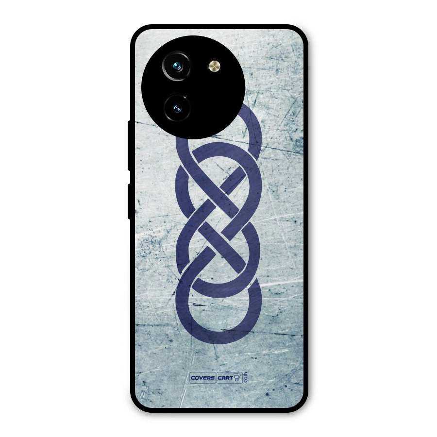 Double Infinity Rough Metal Back Case for Vivo T3x