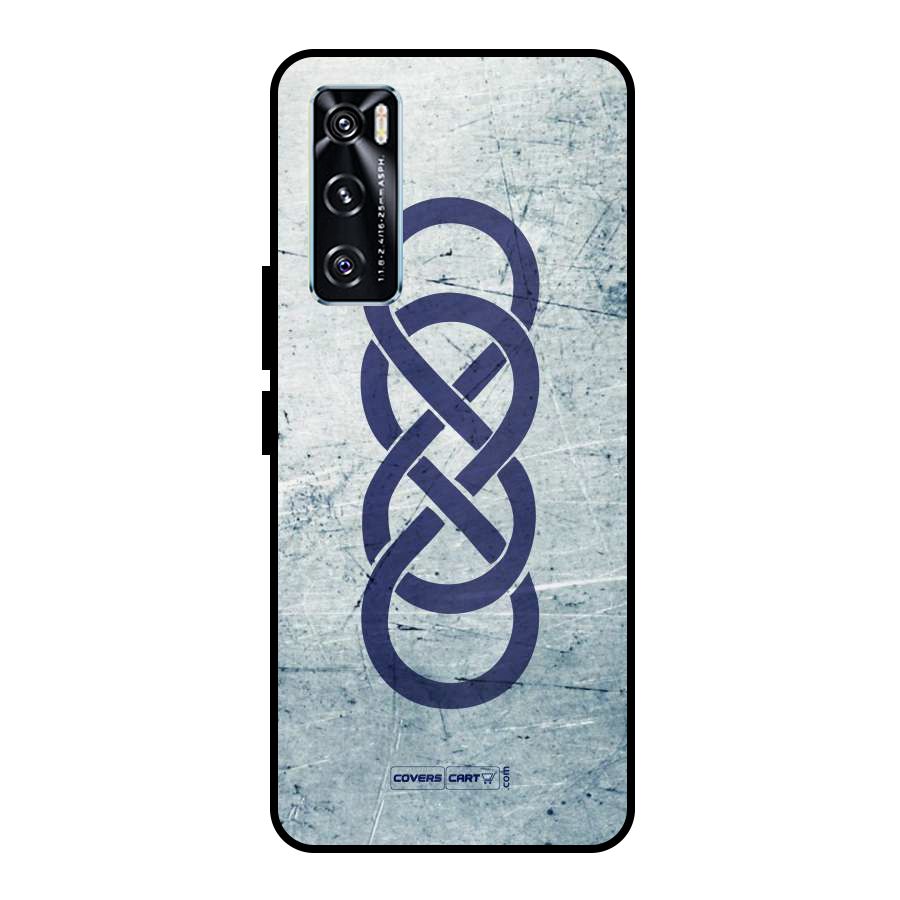 Double Infinity Rough Metal Back Case for Vivo V20 SE