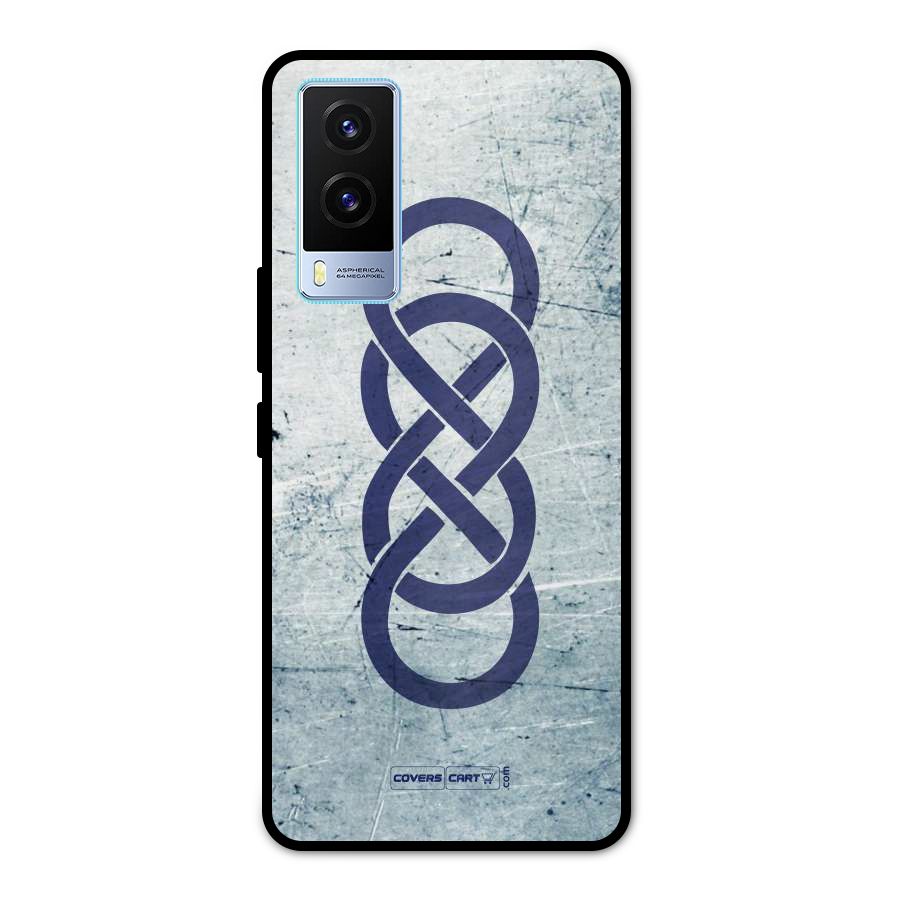 Double Infinity Rough Metal Back Case for Vivo V21e 5G