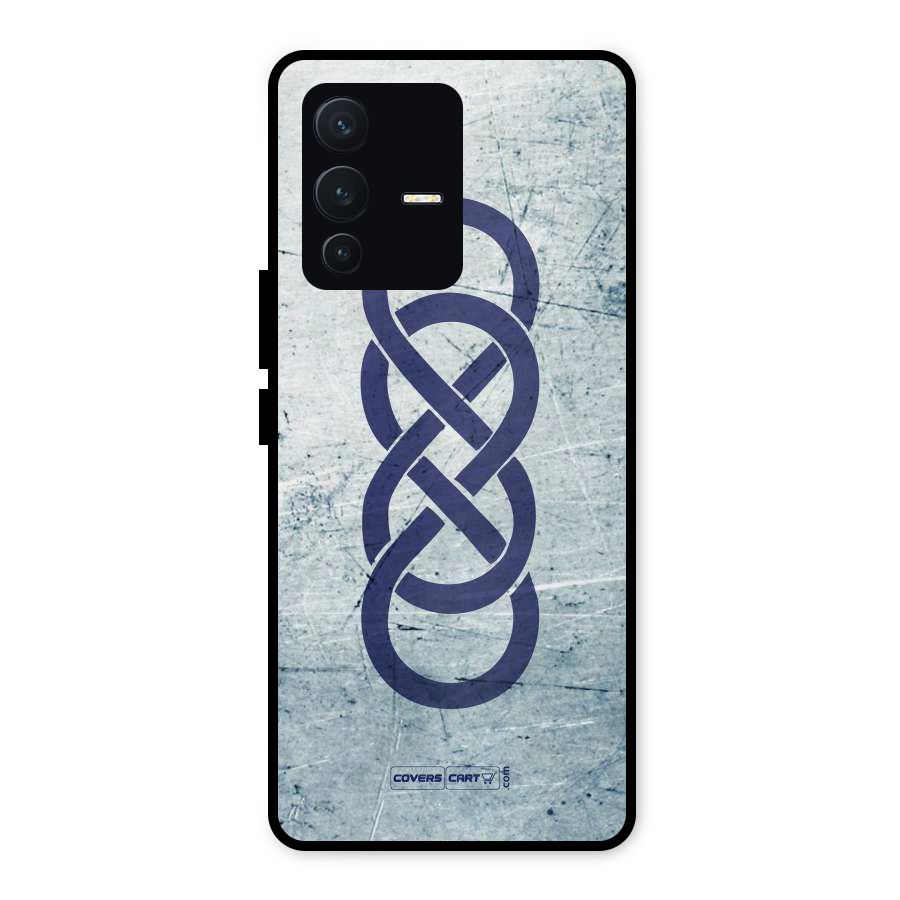 Double Infinity Rough Metal Back Case for Vivo V23 5G