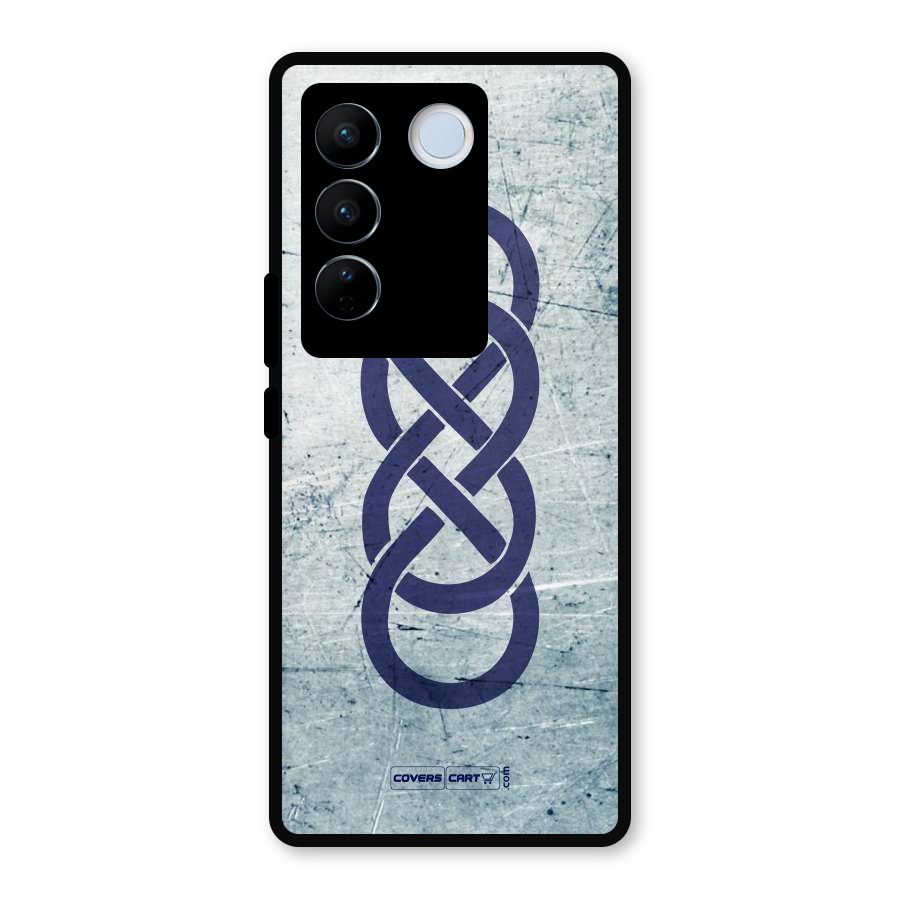 Double Infinity Rough Metal Back Case for Vivo V27