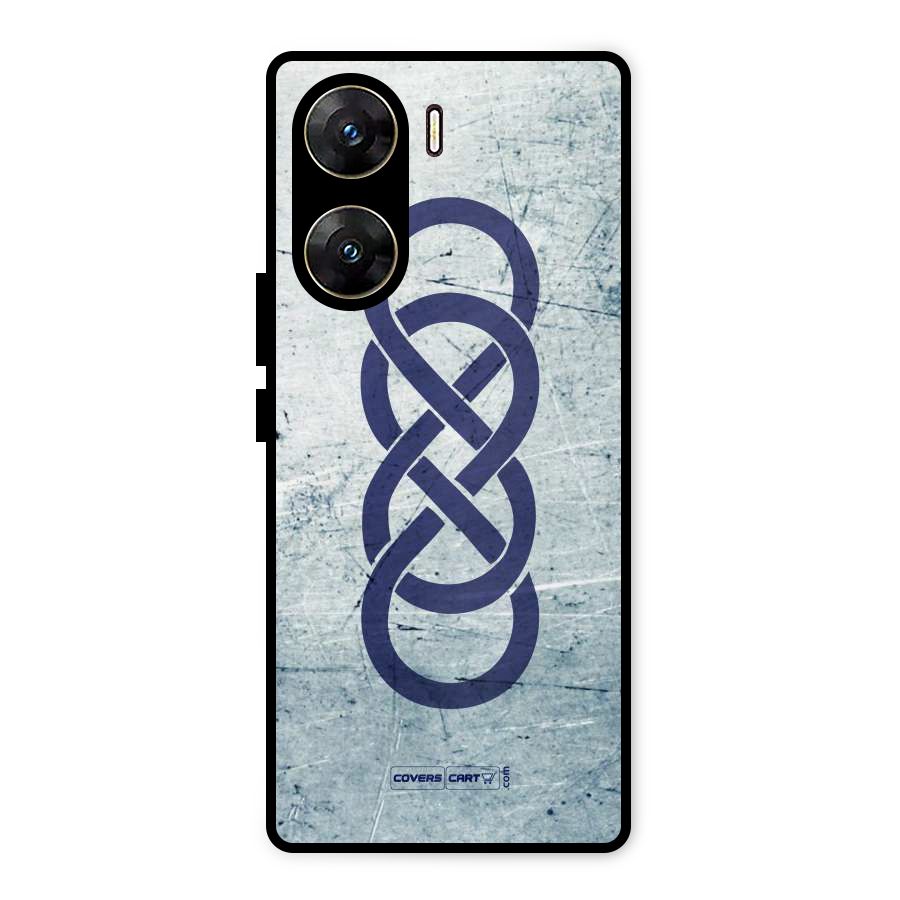 Double Infinity Rough Metal Back Case for Vivo V29e