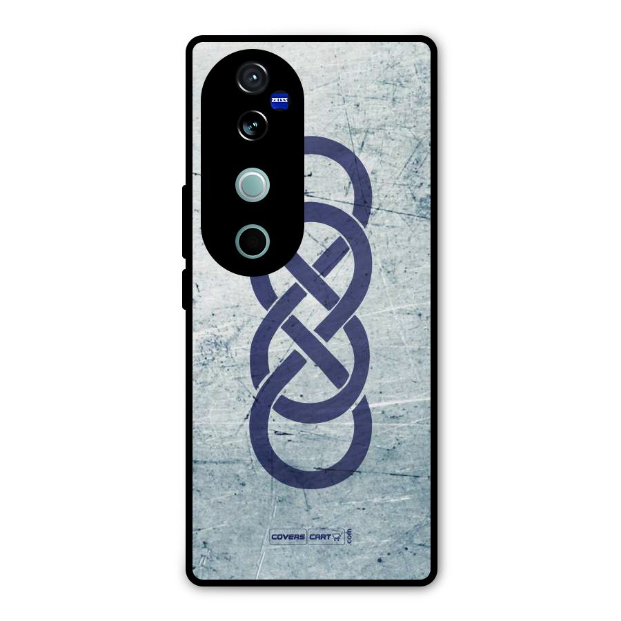 Double Infinity Rough Metal Back Case for Vivo V40