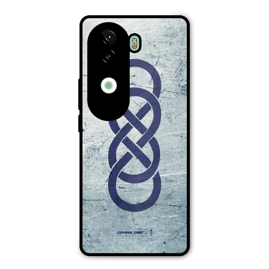 Double Infinity Rough Metal Back Case for Vivo V40e