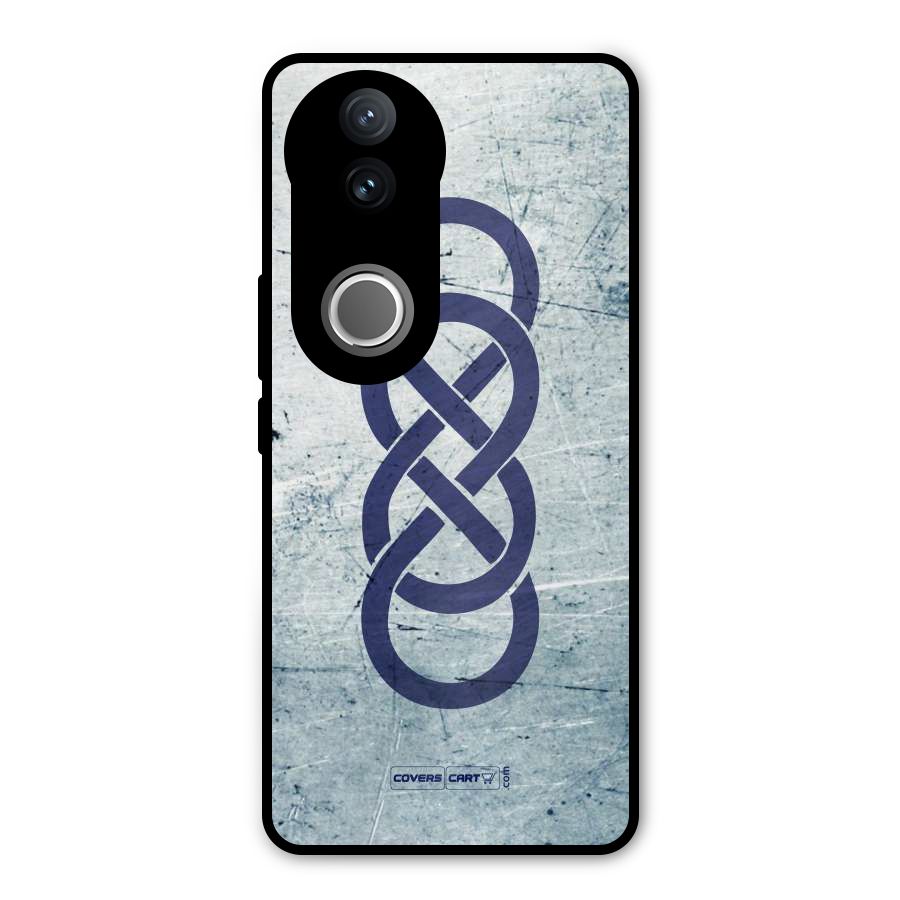 Double Infinity Rough Metal Back Case for Vivo V50e