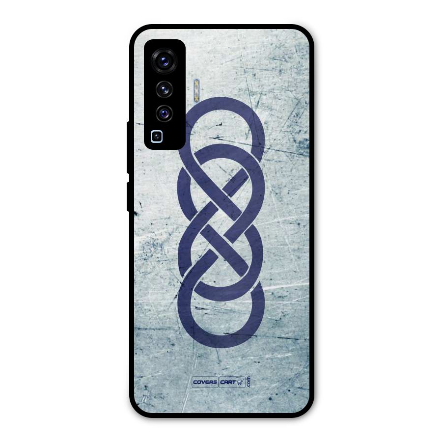 Double Infinity Rough Metal Back Case for Vivo X50