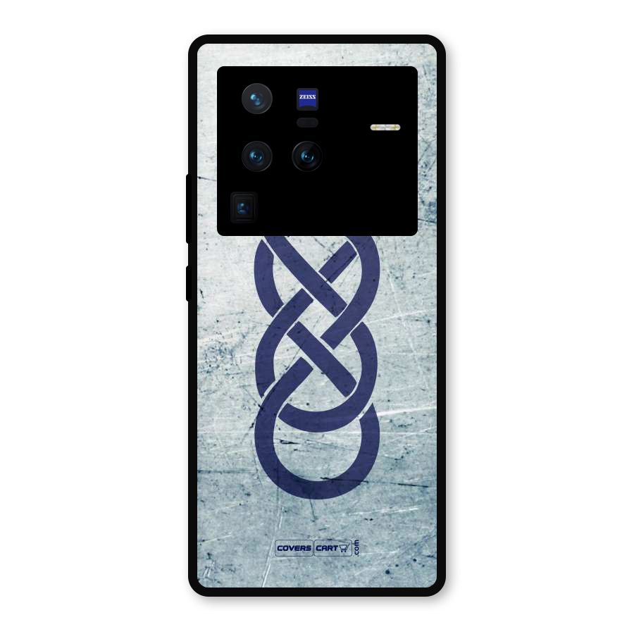 Double Infinity Rough Metal Back Case for Vivo X80 Pro