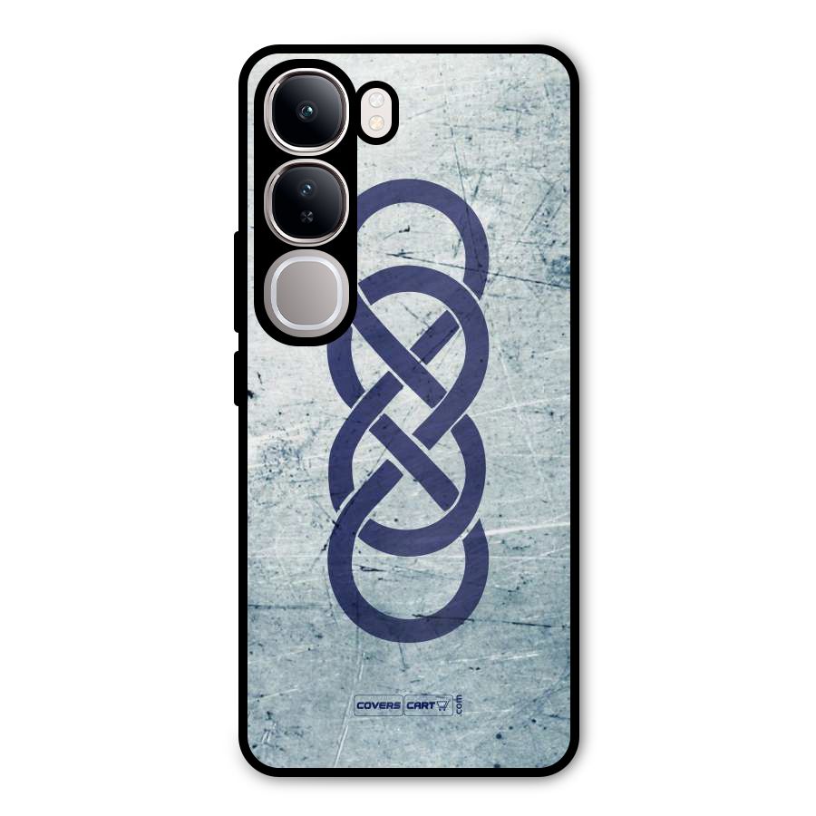 Double Infinity Rough Metal Back Case for Vivo Y300