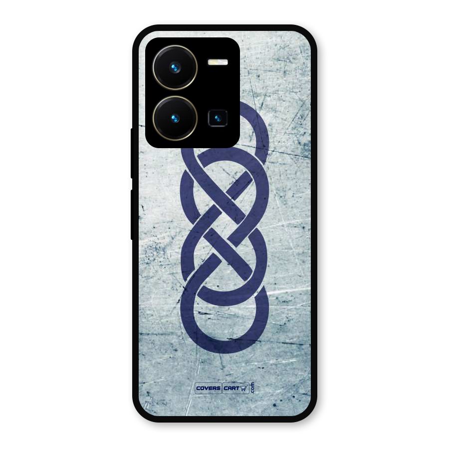 Double Infinity Rough Metal Back Case for Vivo Y35