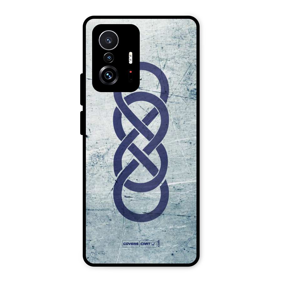 Double Infinity Rough Metal Back Case for Xiaomi 11T Pro
