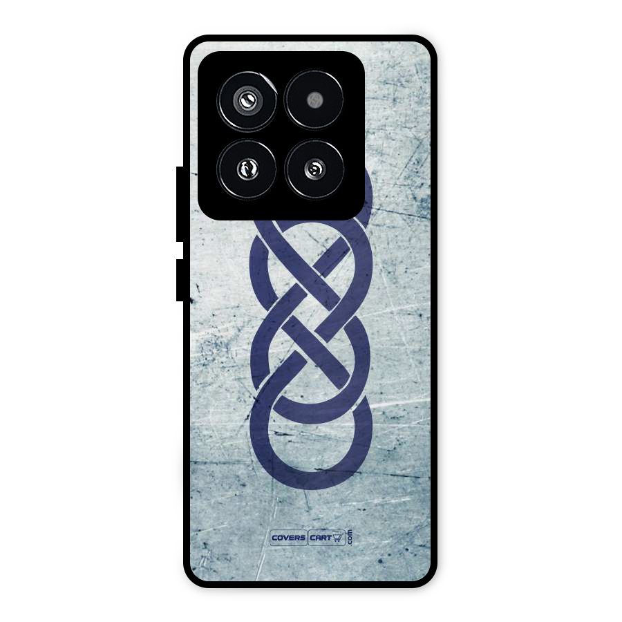 Double Infinity Rough Metal Back Case for Xiaomi 14 Pro