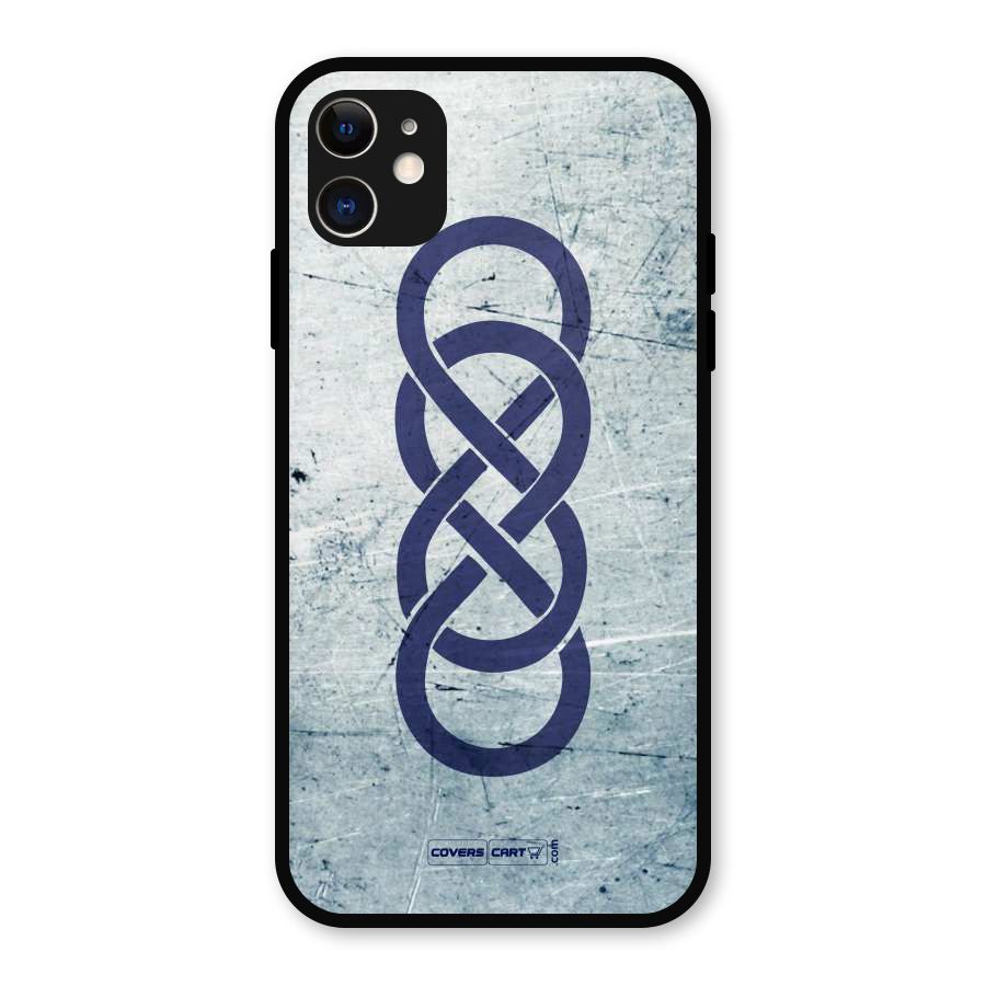 Double Infinity Rough Metal Back Case for iPhone 11