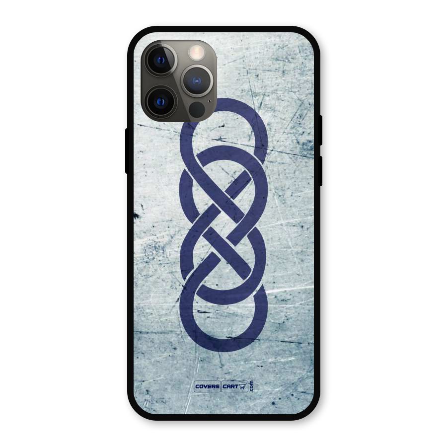 Double Infinity Rough Metal Back Case for iPhone 12 Pro