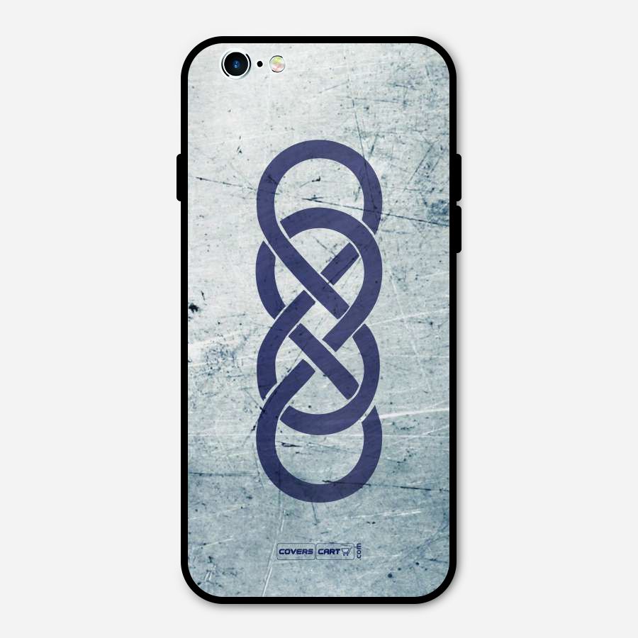 Double Infinity Rough Metal Back Case for iPhone 6 6s
