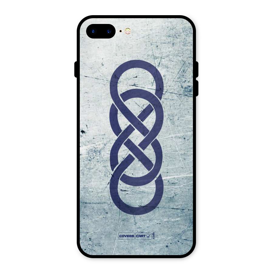 Double Infinity Rough Metal Back Case for iPhone 8 Plus