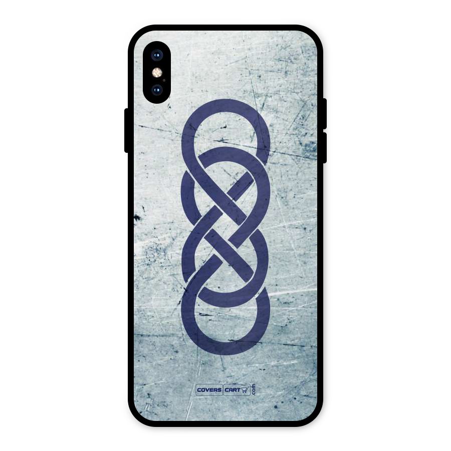 Double Infinity Rough Metal Back Case for iPhone XS Max