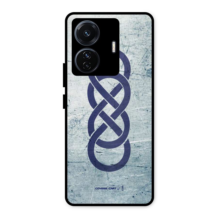 Double Infinity Rough Metal Back Case for iQOO Z6
