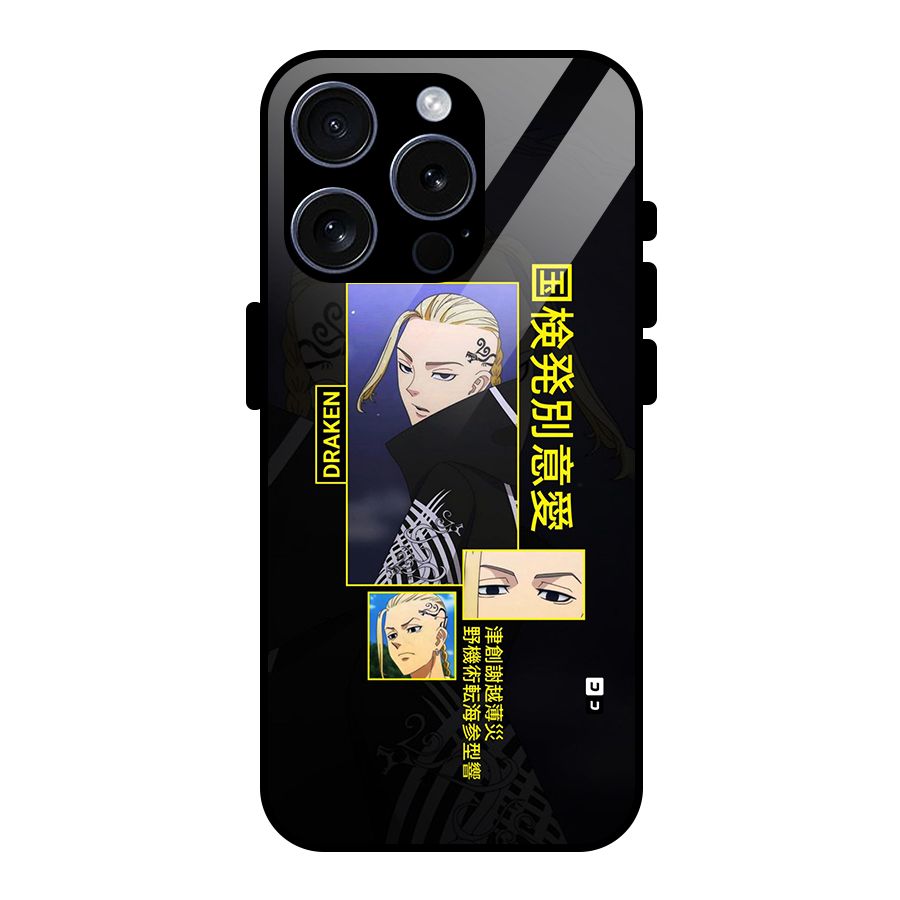 Draken Manji Gang Glass Back Case for iPhone 15 Pro
