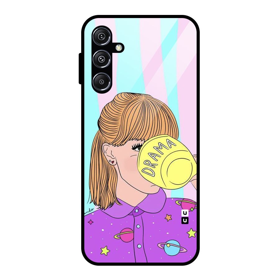 Drama Cup Glass Back Case for Galaxy M34 5G