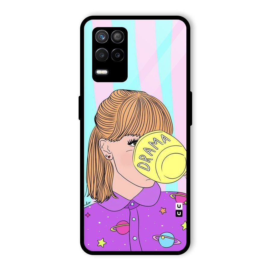 Drama Cup Glass Back Case for Realme 8s 5G