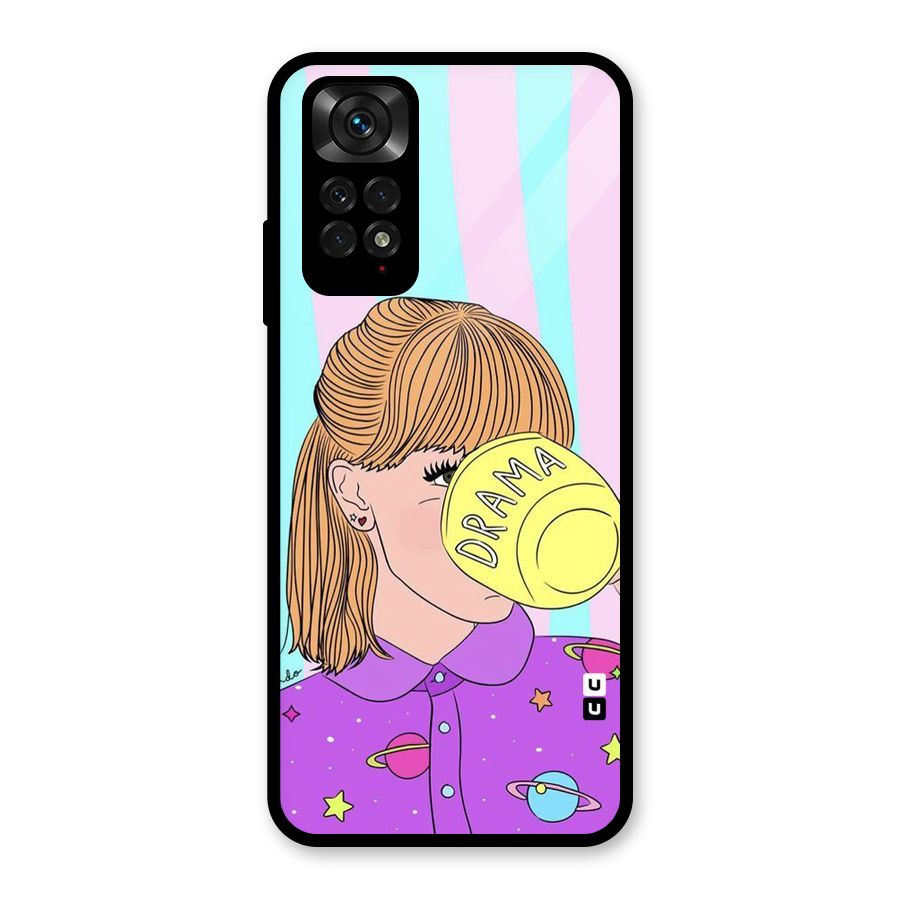 Drama Cup Glass Back Case for Redmi Note 11S